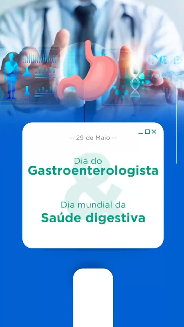Publicação sobre o Dia do Gastroenterologista e a saúde digestiva